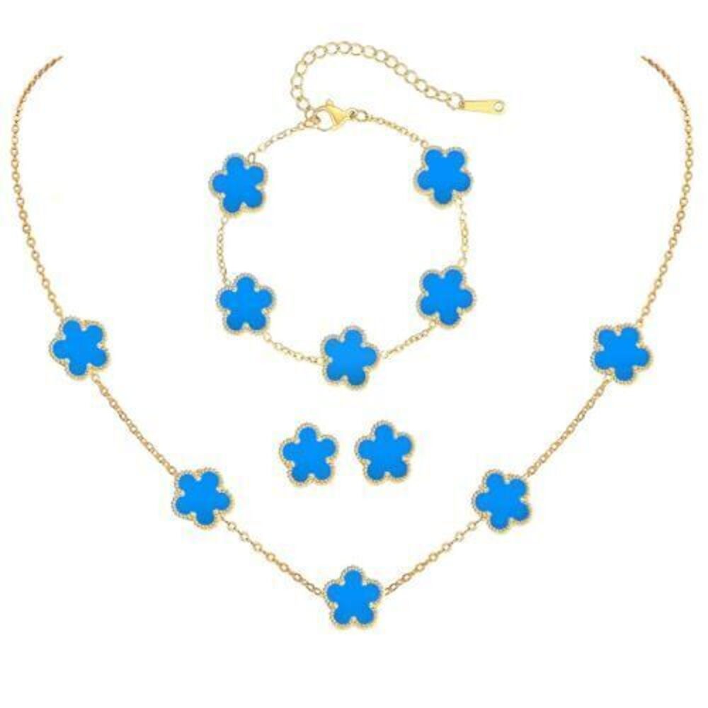 8958 18K Gold-Plated Four Leaf Clover Bracelet ,Adjustable lucky Bracelet
